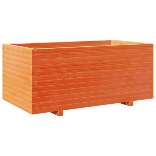 Plantekasse 110 x 60 x 49,5 cm i massivt fyrretræ - gyldenbrun