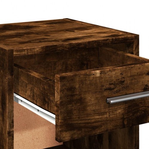 Sengeborde 2 stk. 35 x 34 x 65 cm - røget egetræ