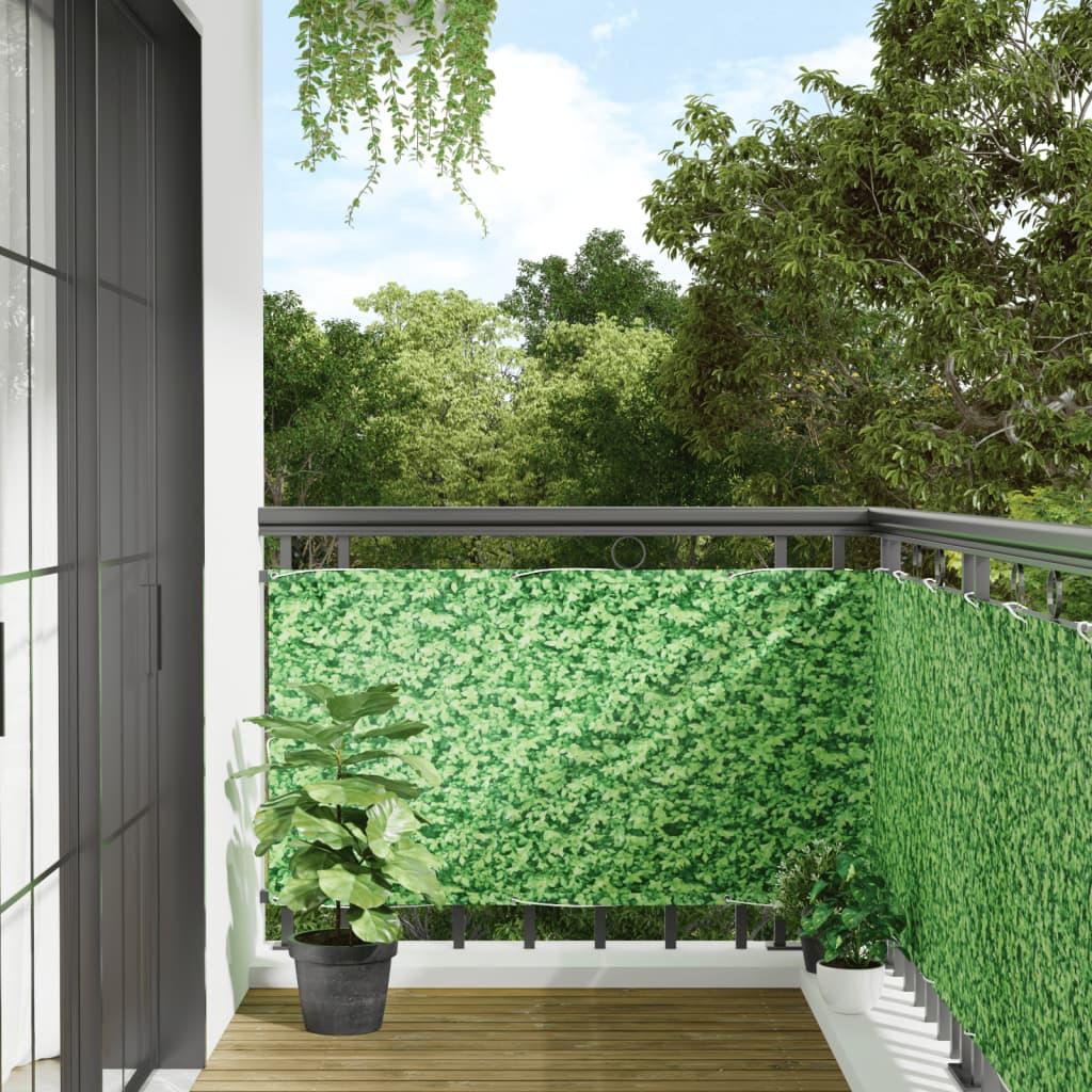 Altanafskærmning 400x75 cm PVC plantedesign grøn