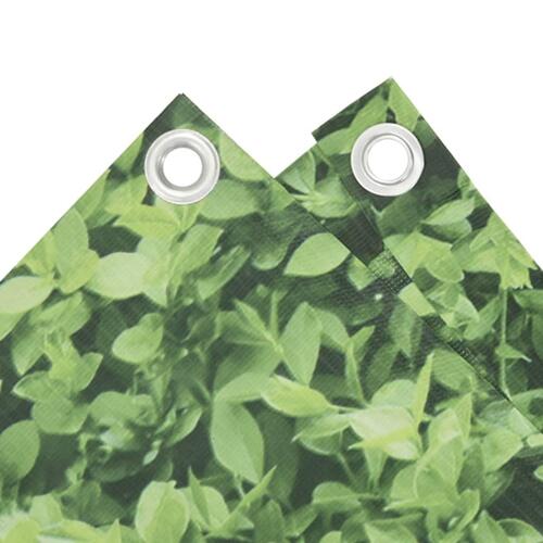 Altanafskærmning 400x75 cm PVC plantedesign grøn