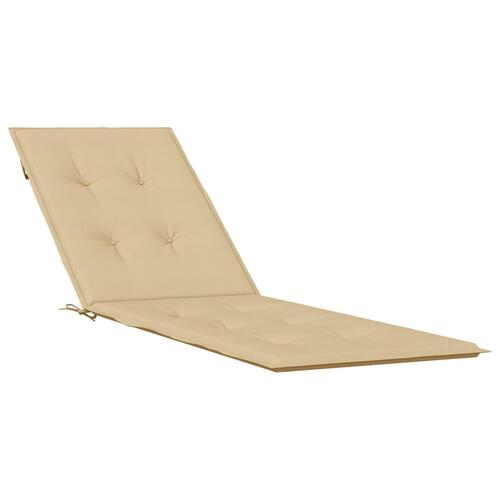 Hynde til dækstol (75+105) x 50 x 4 cm stof meleret beige
