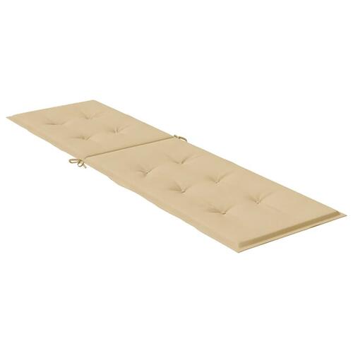Hynde til dækstol (75+105) x 50 x 4 cm stof meleret beige