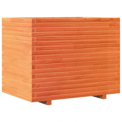 Plantekasse i massivt fyrretræ 90 x 60 x 72,5 cm - gyldenbrun