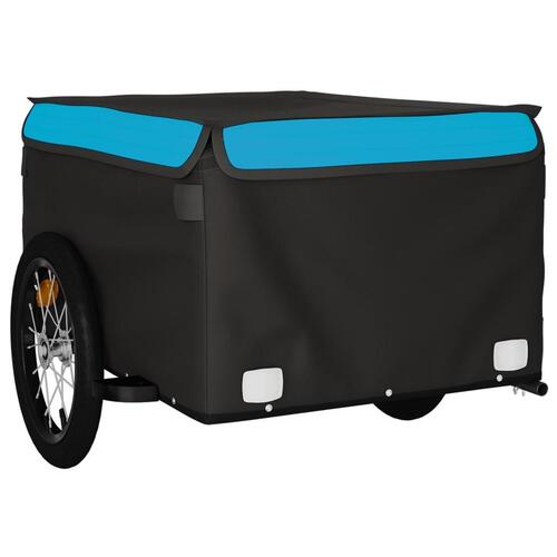 Cykelanhænger 45 kg jern sort og blå