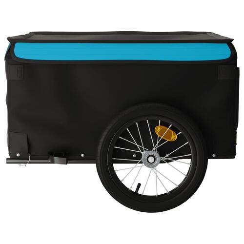 Cykelanhænger 45 kg jern sort og blå