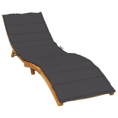 Hynde til liggestol 200x70x4 cm stof meleret antracitgrå