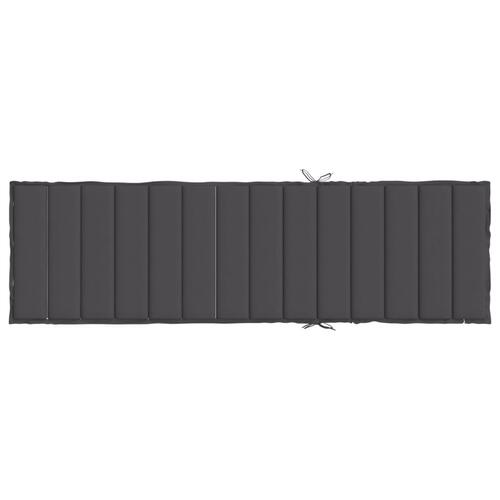 Hynde til liggestol 200x70x4 cm stof meleret antracitgrå