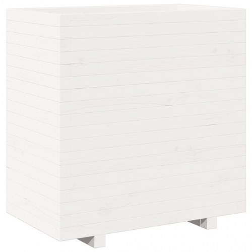 Plantekasse i massivt fyrretræ 70 x 40 x 72,5 cm - hvid
