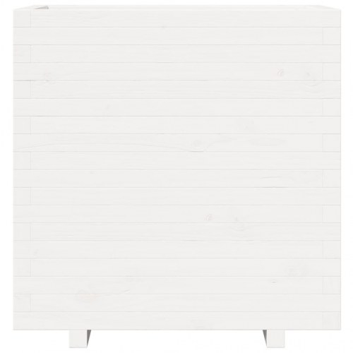 Plantekasse i massivt fyrretræ 70 x 40 x 72,5 cm - hvid