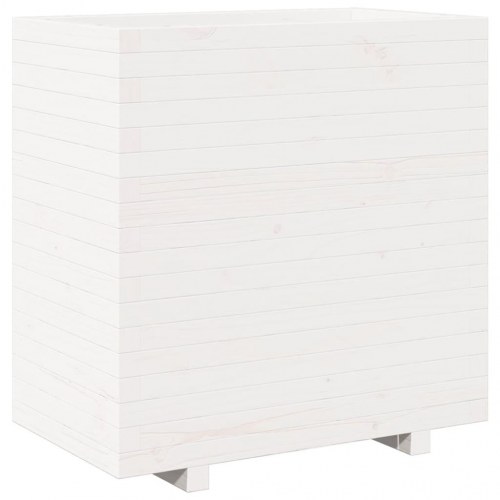Plantekasse i massivt fyrretræ 70 x 40 x 72,5 cm - hvid