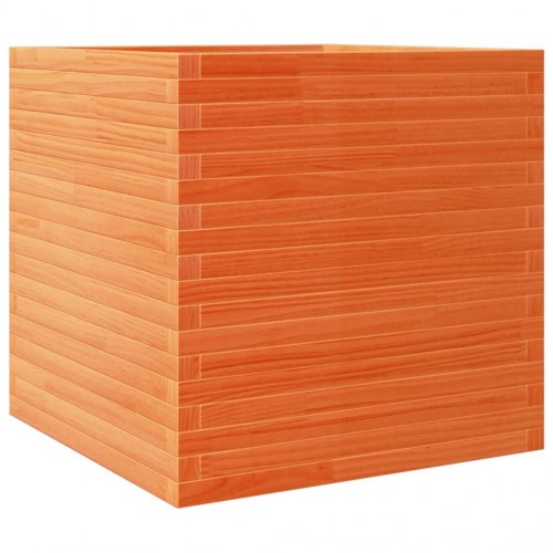 Plantekasse 70 x 70 x 68,5 cm i massivt fyrretræ - gyldenbrun