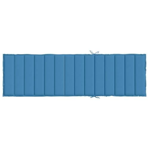 Hynde til liggestol 200x60x4 cm stof meleret blå