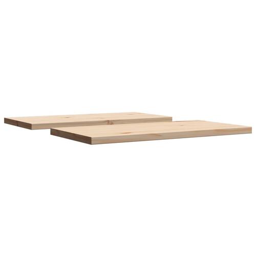 Bordplader 2 stk. 70x35x2,5 cm rektangulær massivt fyrretræ