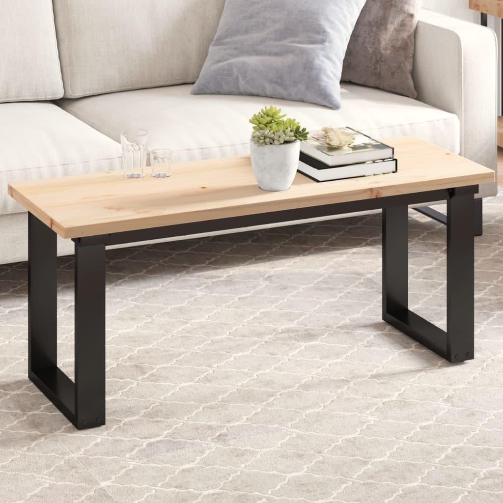 Bordplade 110x40x2,5 cm rektangulær massivt fyrretræ billede