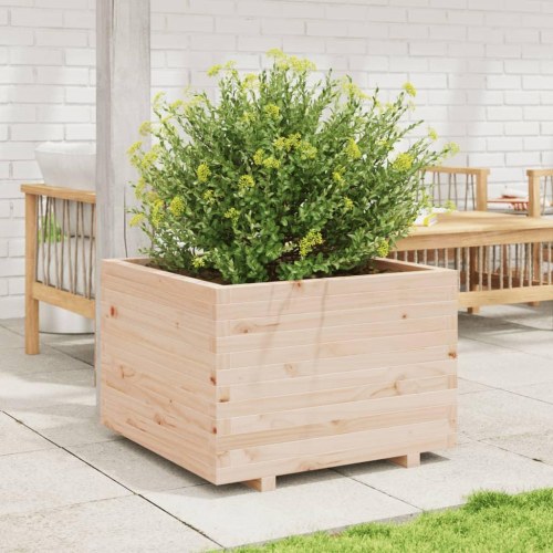 Plantekasse 70x70x49,5 cm massivt fyrretræ