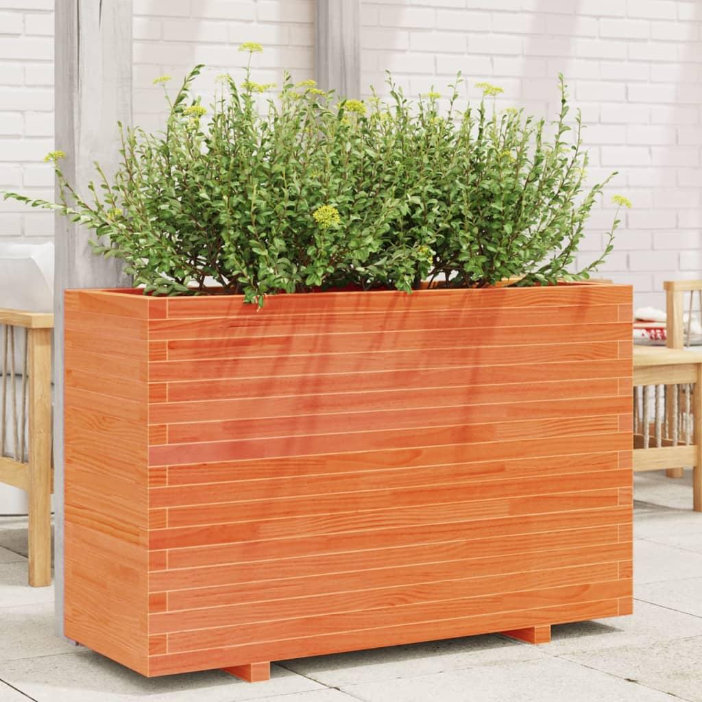 Plantekasse 110x40x72 Cm Massivt Fyrretræ Gyldenbrun