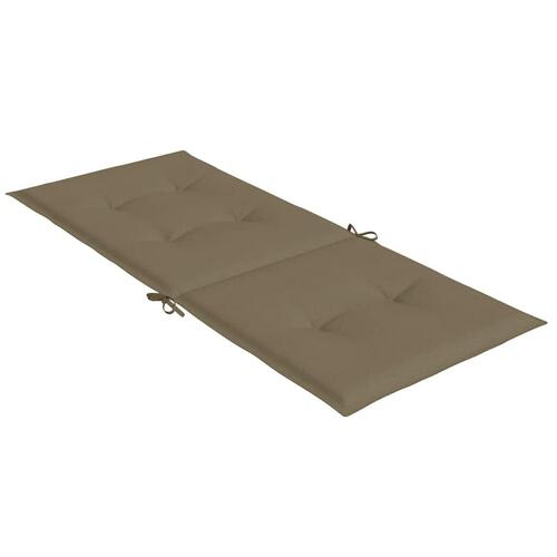 Stolehynder med høj ryg 4 stk. 120x50x4 cm stof gråbrun