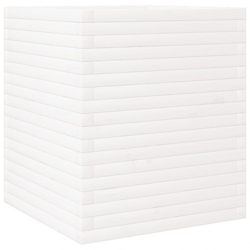 Plantekasse 60 x 60 x 68,5 cm i massivt fyrretræ - hvid