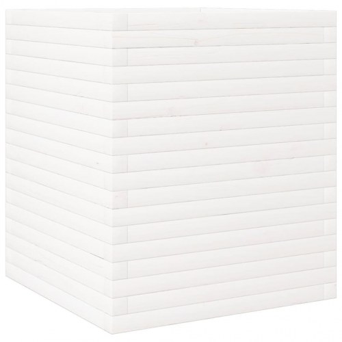 Plantekasse 60 x 60 x 68,5 cm i massivt fyrretræ - hvid