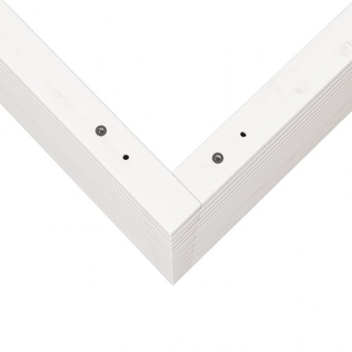 Plantekasse 60 x 60 x 68,5 cm i massivt fyrretræ - hvid
