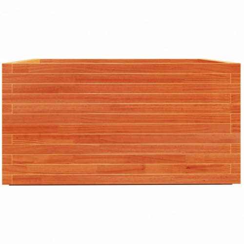 Plantekasse 90 x 90 x 49,5 cm i massivt fyrretræ - gyldenbrun