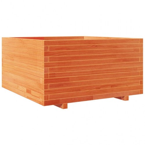 Plantekasse 90 x 90 x 49,5 cm i massivt fyrretræ - gyldenbrun