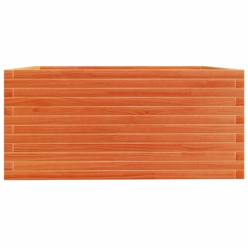 Plantekasse i massivt fyrretræ 100 x 100 x 49,5 cm - gyldenbrun