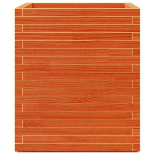 Plantekasse 60 x 60 x 72,5 cm i massivt fyrretræ - gyldenbrun