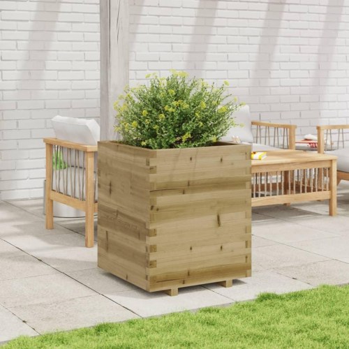 Plantekasse 60x60x72,5 cm imprægneret fyrretræ