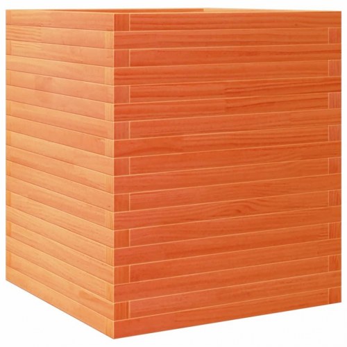 Plantekasse i massivt fyrretræ 60 x 60 x 68,5 cm - gyldenbrun