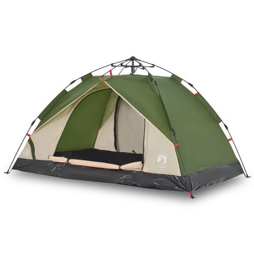 2-personers campingtelt kuppel quick-release grøn
