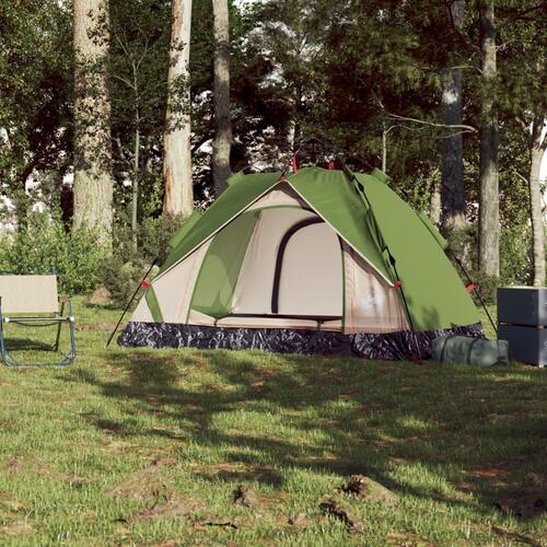 2-personers campingtelt kuppel quick-release grøn