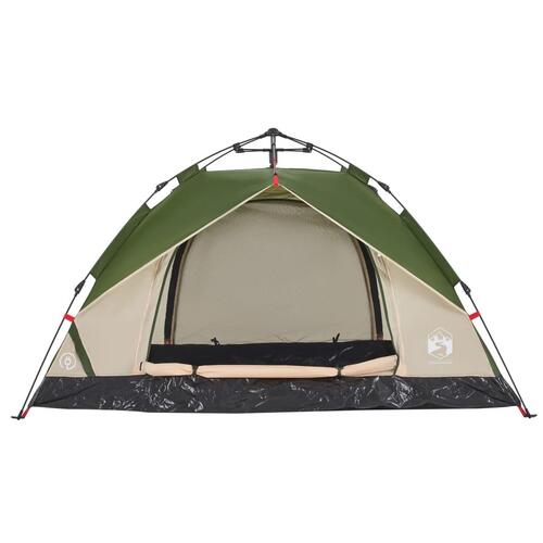 2-personers campingtelt kuppel quick-release grøn