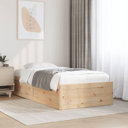 Sengeramme 90x200 cm i massivt fyrretræ - uden madras