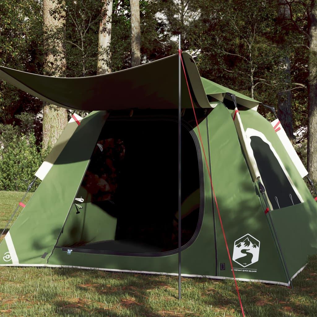 4-personers campingtelt med quick-release - grøn billede