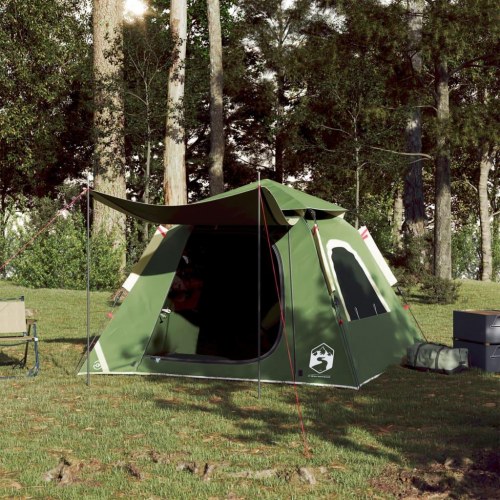 Campingtelt 4 personer med quick-release - grøn