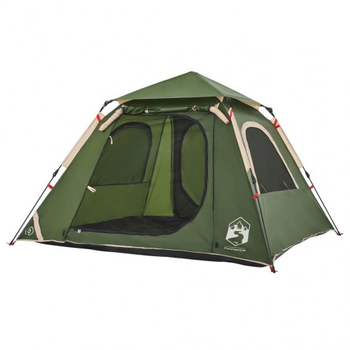 Campingtelt 4 personer med quick-release - grøn