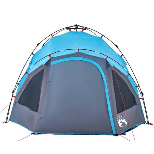 3-personers campingtelt kuppel quick-release blå