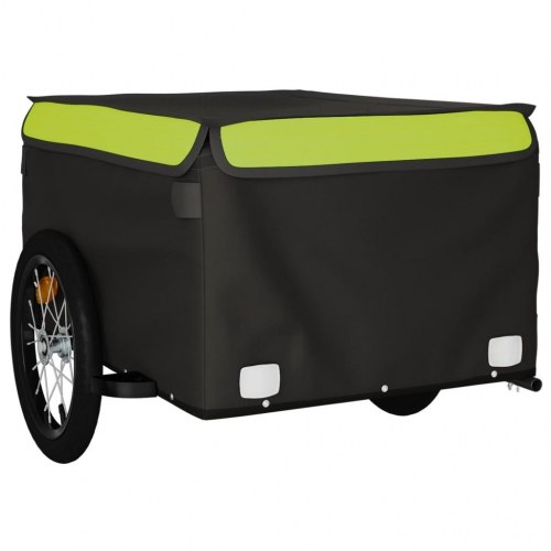 Cykelanhænger 45 kg - jern, sort/grøn