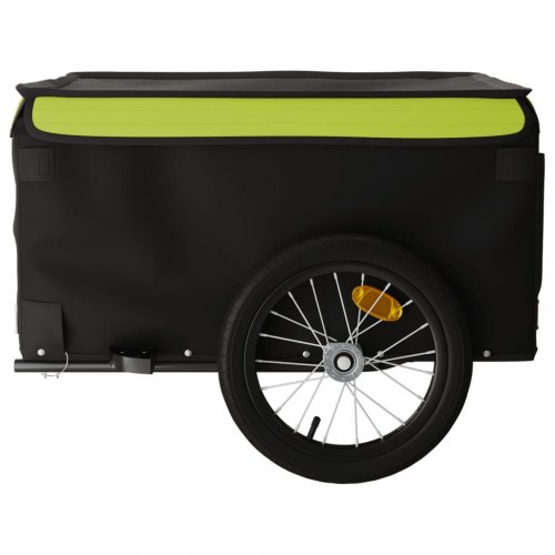 Cykelanhænger 45 kg - jern, sort/grøn