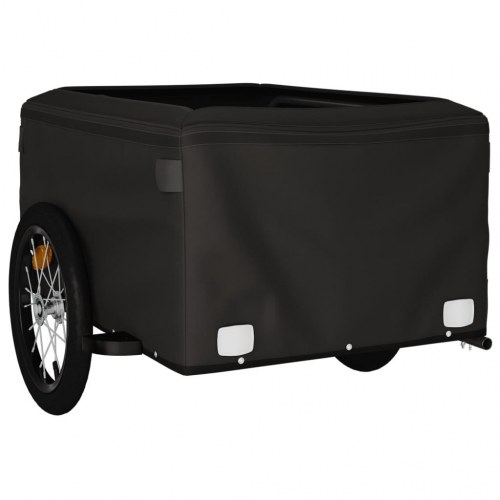 Cykelanhænger 45 kg - jern, sort/grøn