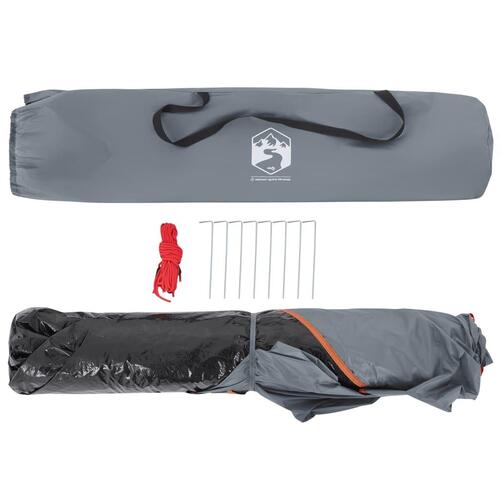 5-personers campingtelt kuppel quick-release grå og orange