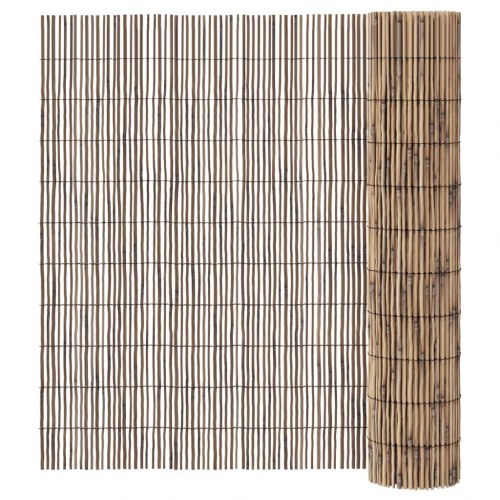 Havehegn i siv 400 × 100 cm - natur sivskærm til have og terrasse