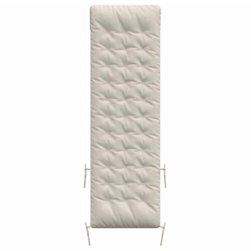 Hynde til liggestol 160x50x10 cm imiteret ruskind cremefarvet
