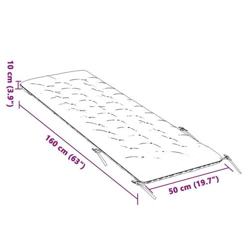 Hynde til liggestol 160x50x10 cm imiteret ruskind cremefarvet