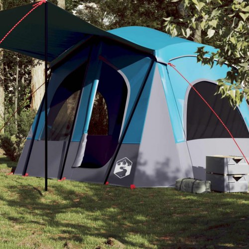 5-personers campingtelt vandafvisende blå
