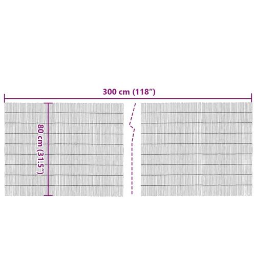 Havehegn 400x100 cm siv