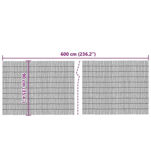 Havehegn 600x90 cm siv