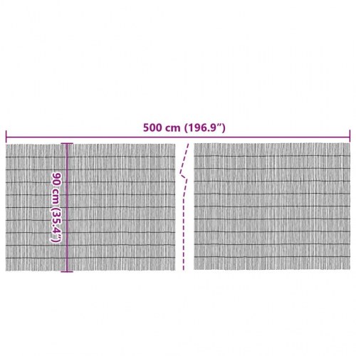 Havehegn 500x90 cm siv