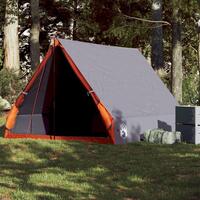 2-personers campingtelt A-stel vandafvisende grå